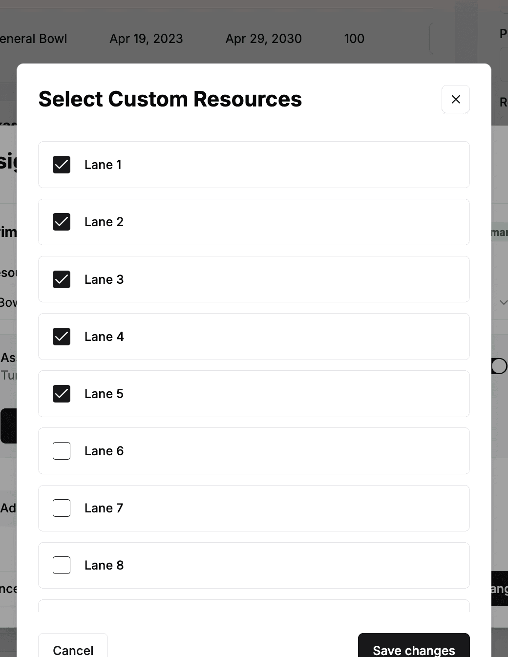 Step 2: Pick the resources and save