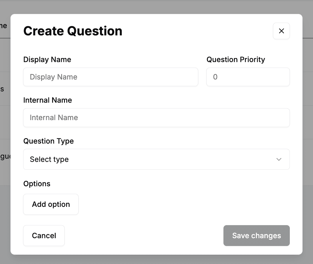 Step 2: Enter the question details