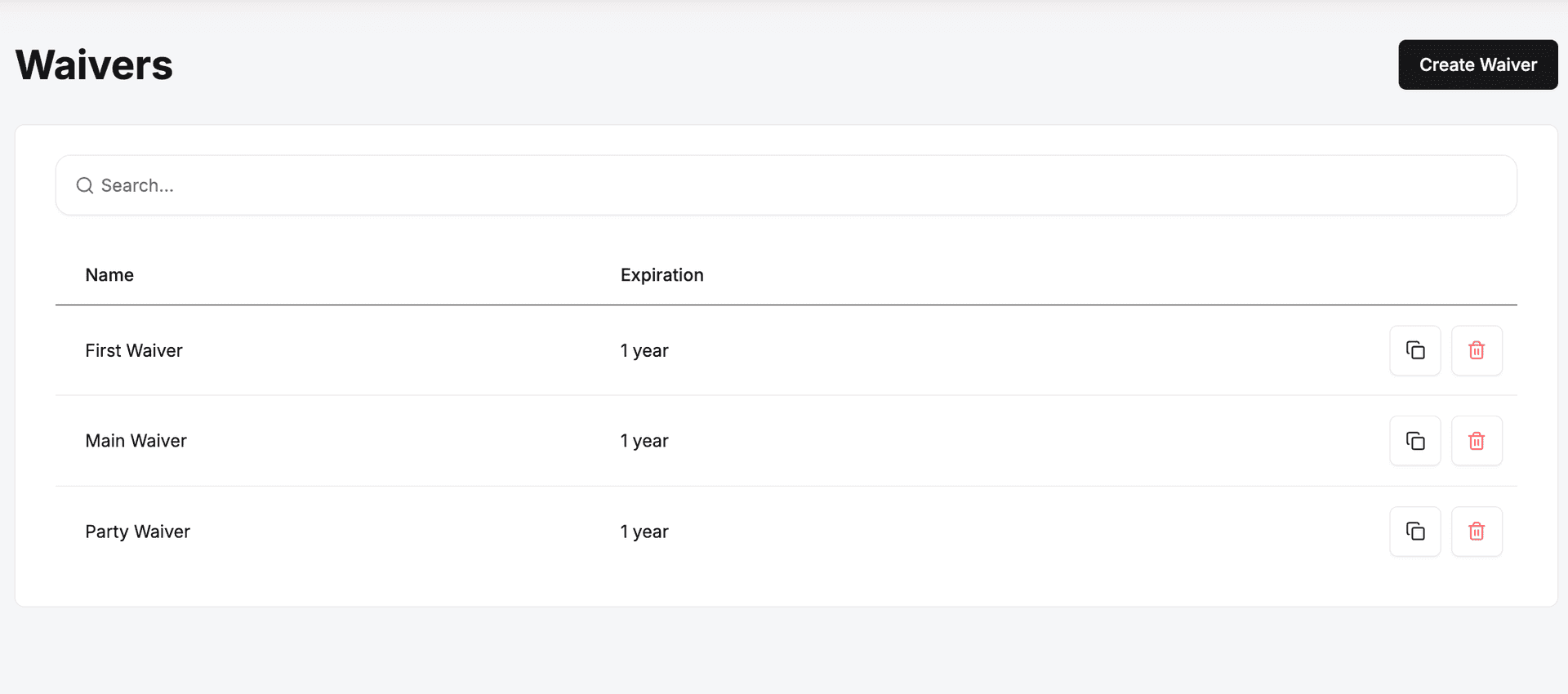 Step 1: Open the Waivers page