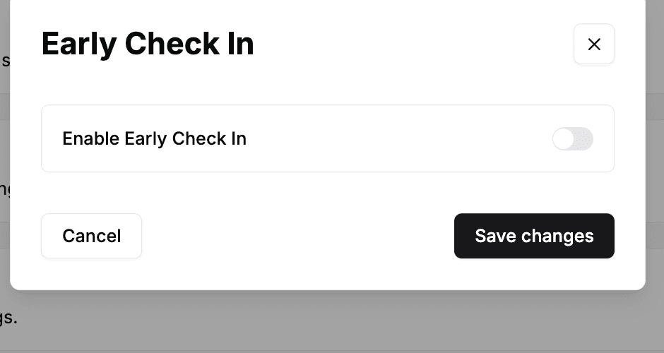Step 2: Toggle Enable Early Check In