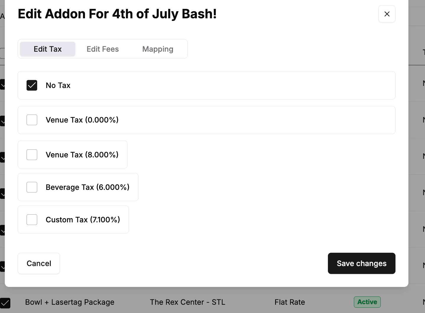 Step 3: Choose which taxes apply