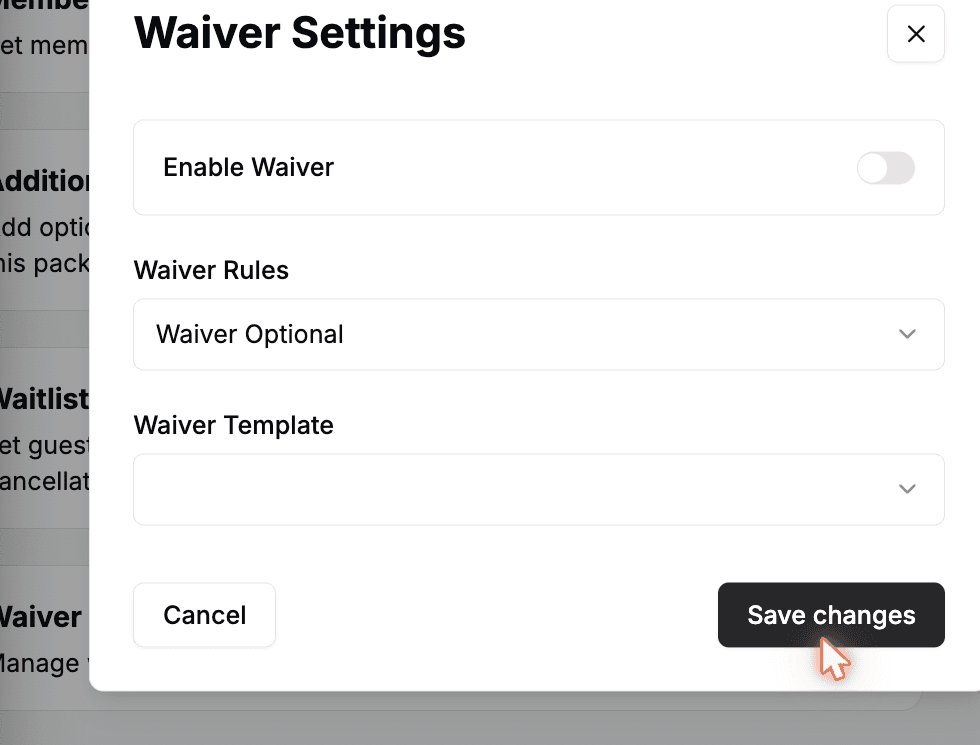 Step 2: Enable the waiver
